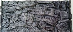 3D grey rock background 88x56cm in 2 sections to fit 3 foot by 2 foot tanks