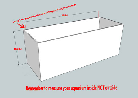 How to measure your aquarium before ordering 3d background
