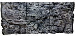 3D Grey Rock Background 209x56cm in 4 section to fit 7 foot by 2 foot tanks