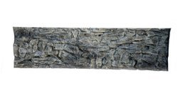 3D grey rock background 196x45cm in 2 sections